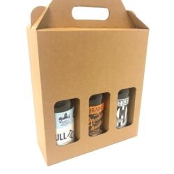 cardboard carrier for 3 bottles