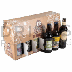 12 x 500ml / 330ml Can or Bottle Christmas Advent Box - DBX01