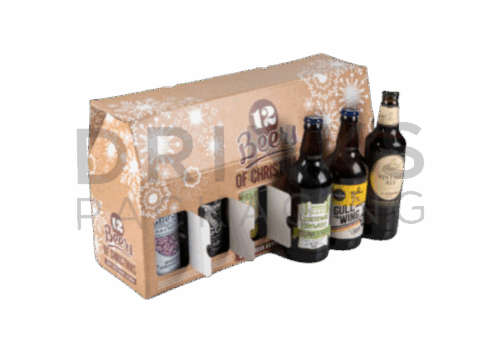 12 x 500ml / 330ml Can or Bottle Christmas Advent Box - DBX01