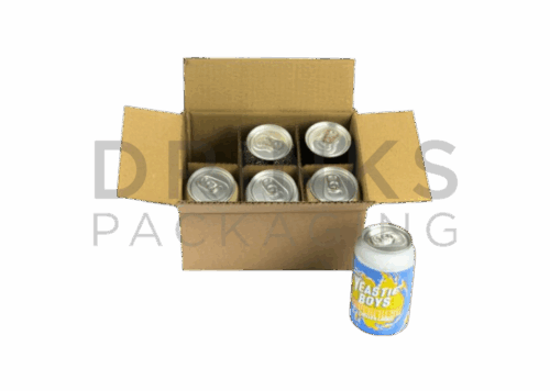 6 x 330ml Can Double Wall Box – Postal Pack – DB633