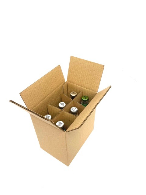 6 x bottle box packaging