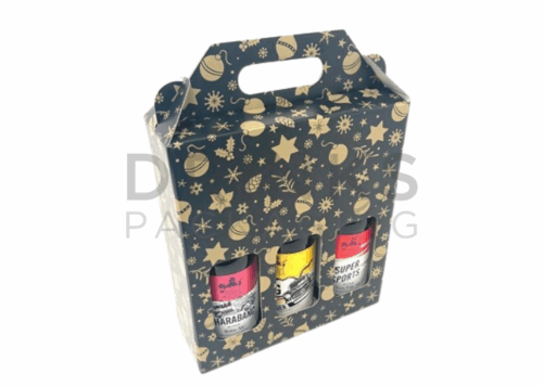3 x 500ml Bottle Christmas Gift Box - DB249XmasBG
