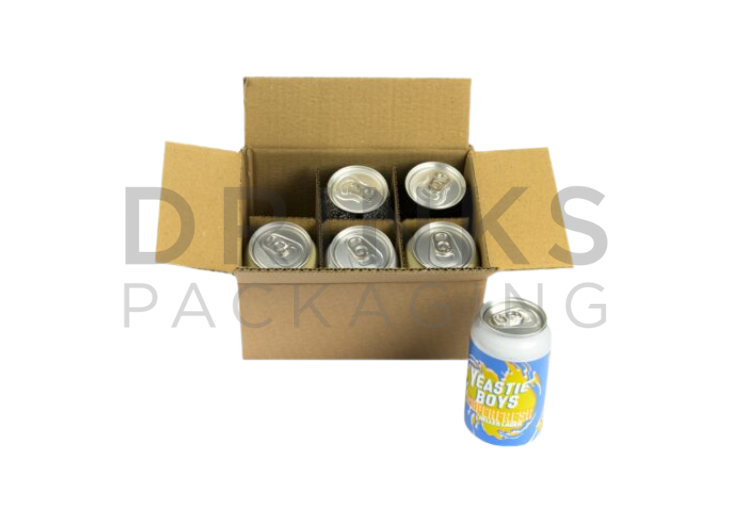 6 x 330ml Can Double Wall Box – Postal Pack – DB633