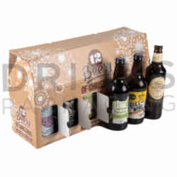 12 x 500ml / 330ml Can or Bottle Christmas Advent Box - DBX01